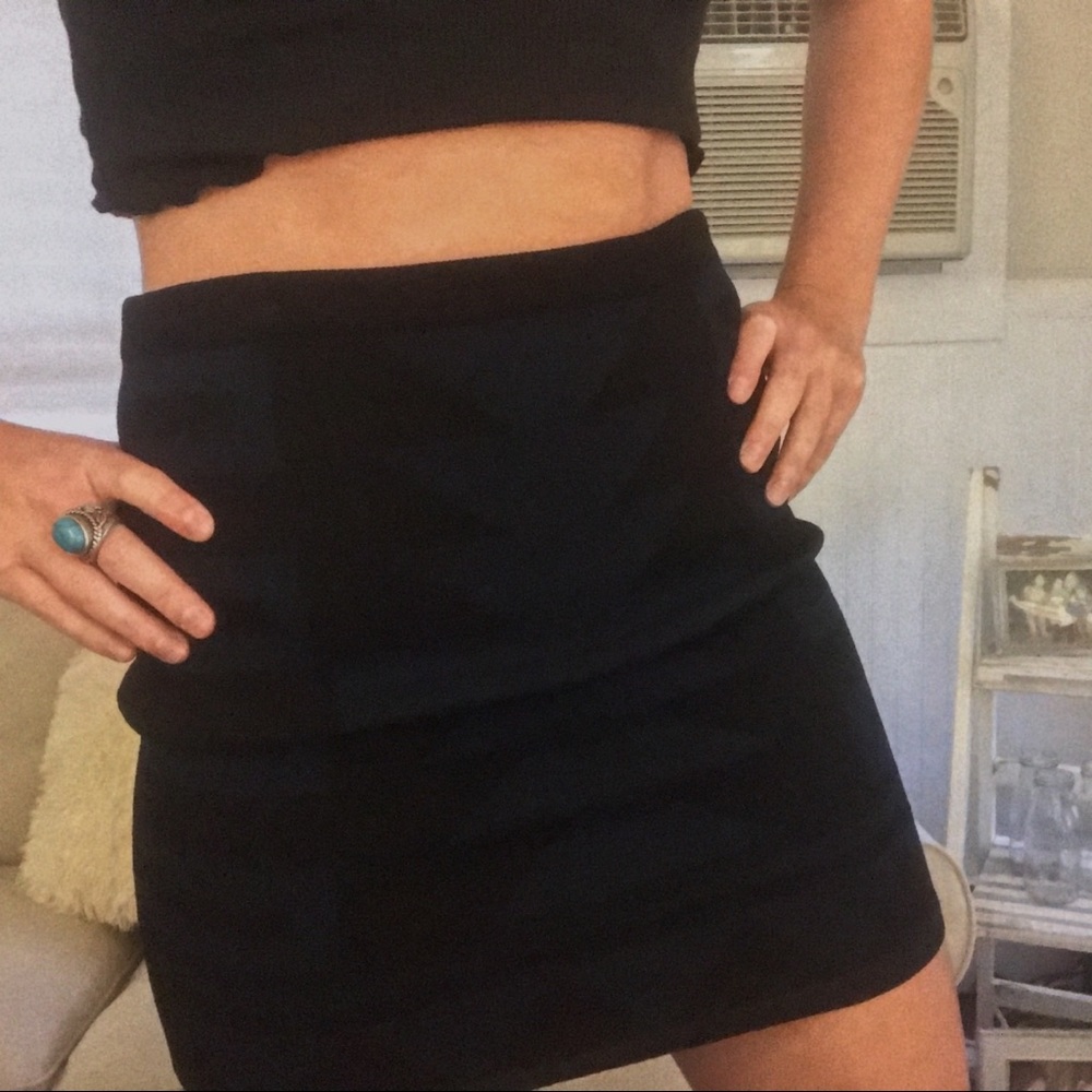 Black and Blue Tribal Print Pencil Skirt